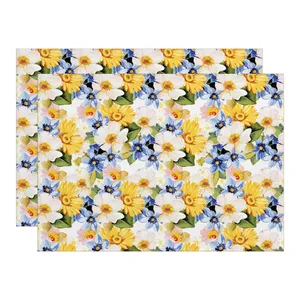 زیربشقابی مدل گلها کد IDM 456 بسته 2 عددی