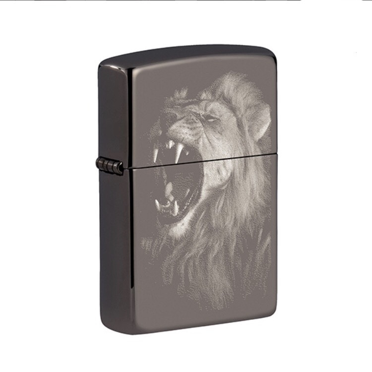 فندک بنزینی زیپو مدل 49433 150 FIERCE LION DESIGN