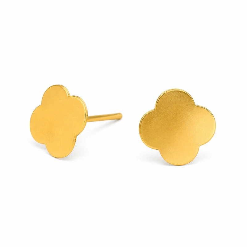 گوشواره میخی طلا 18 عیار زنانه گلدینا مدل ونکلیف