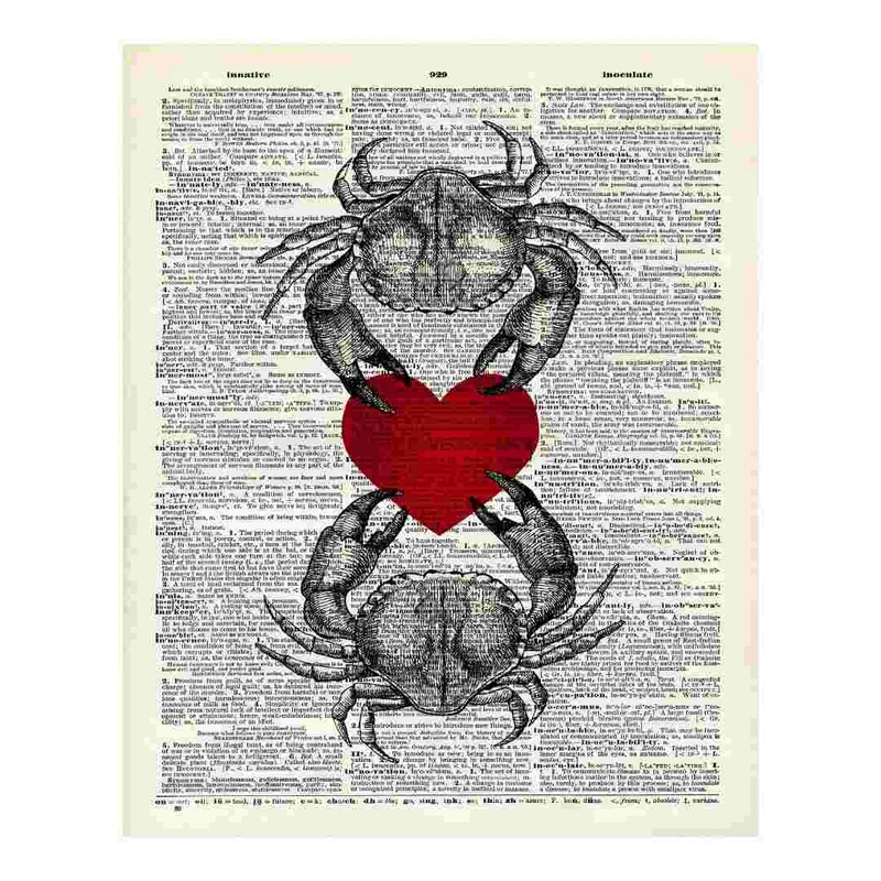 پوستر مدل چاپ هنر قلب قرمز