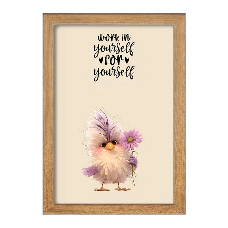 تابلو خندالو مدل Work In Yourself For Yourself کد F5842