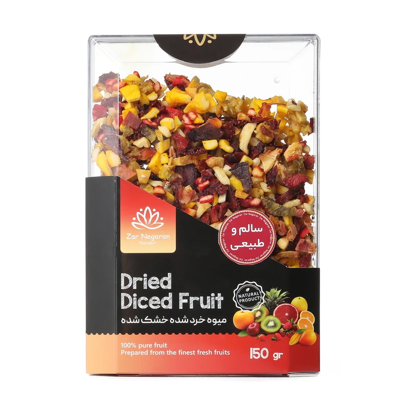 میوه مخلوط خشک و خرد شده زرنگاران-150 گرم