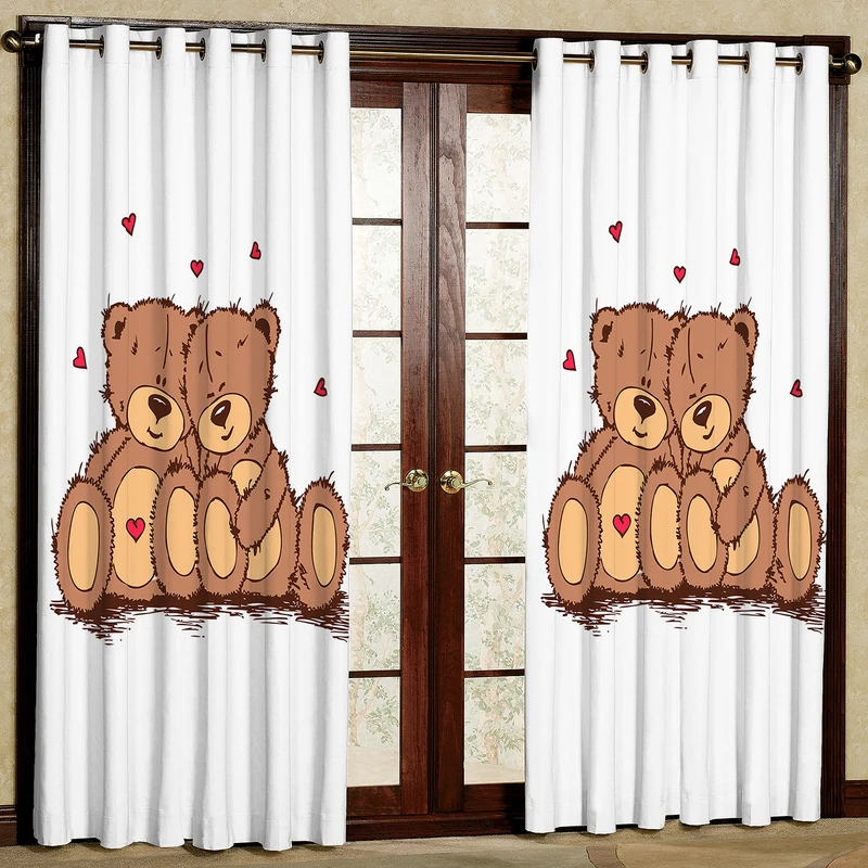  پرده مدل دوتا خرس مخمل پانچی کد 4458a سایز 200x140 سانتی متر