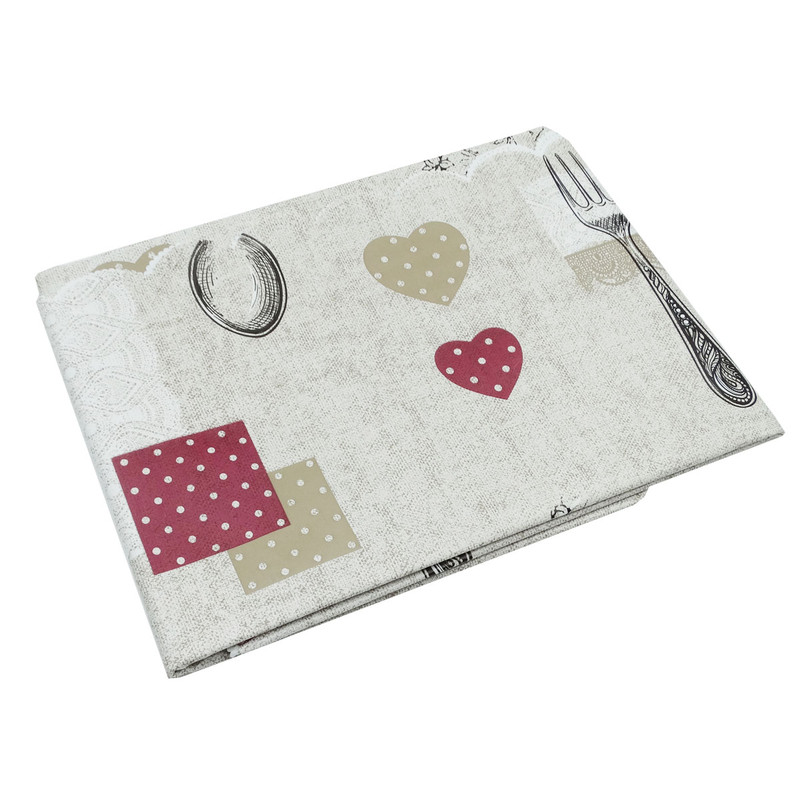 سفره 4 نفره باران طرح قلب و قاشق کد S12