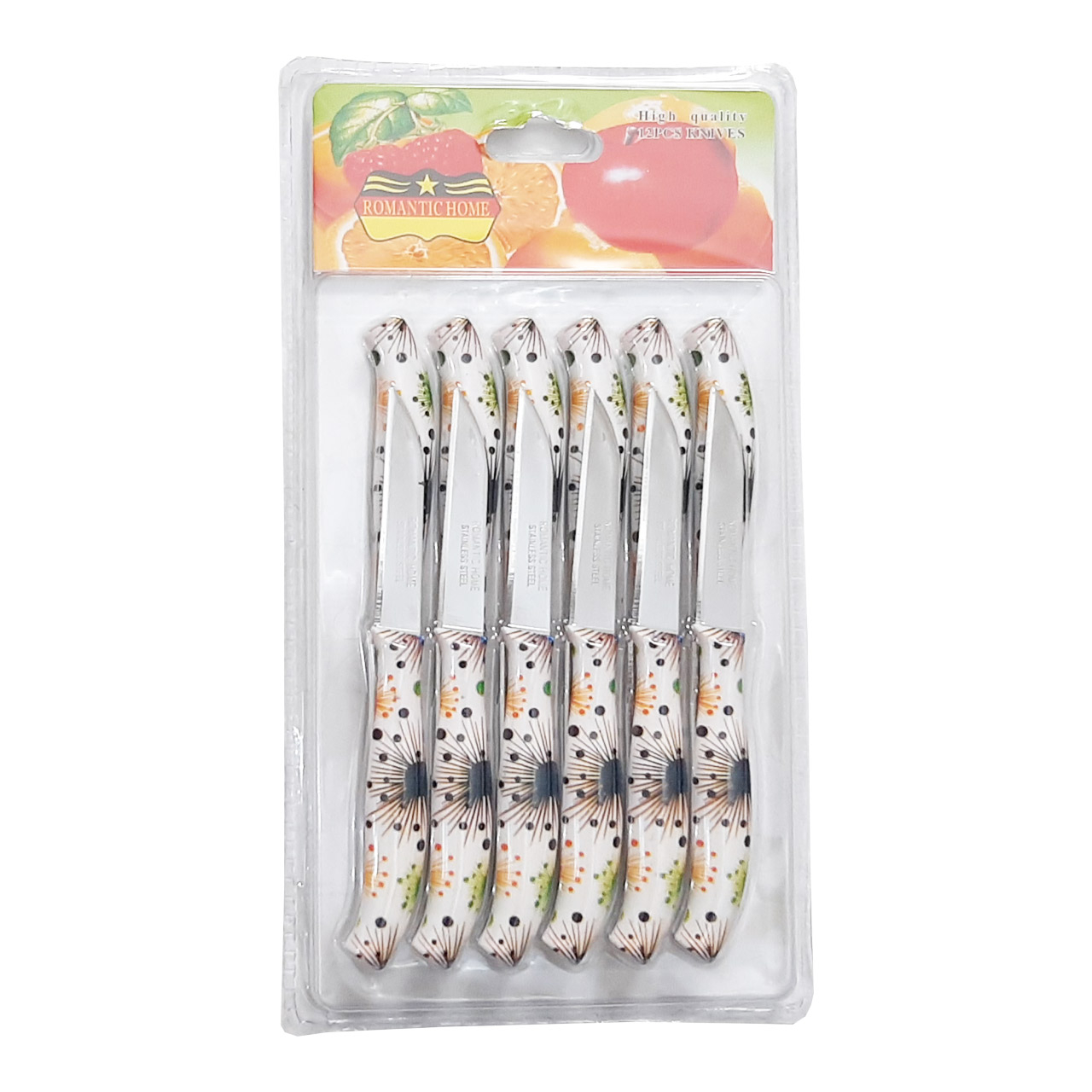 چاقو میوه خوری رمانتیک هوم کد RH1 بسته 12 عددی