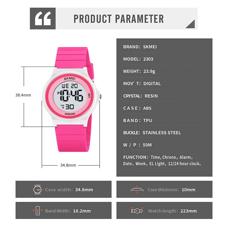 عکس شماره 5 : ساعت مچی دیجیتال اسکمی مدل 2303