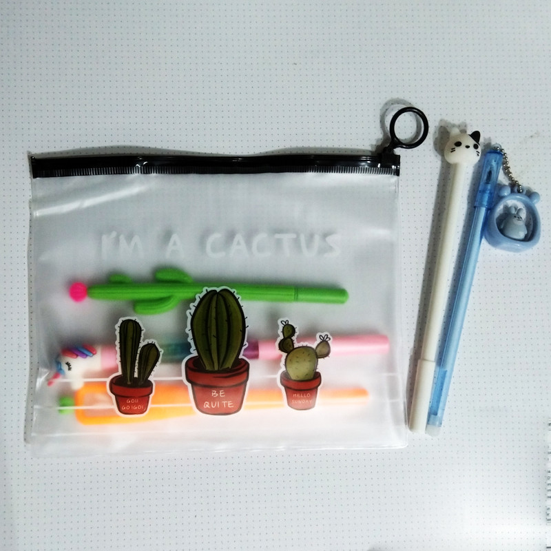 پوشه زیپ دار مدل کاکتوس سه گل