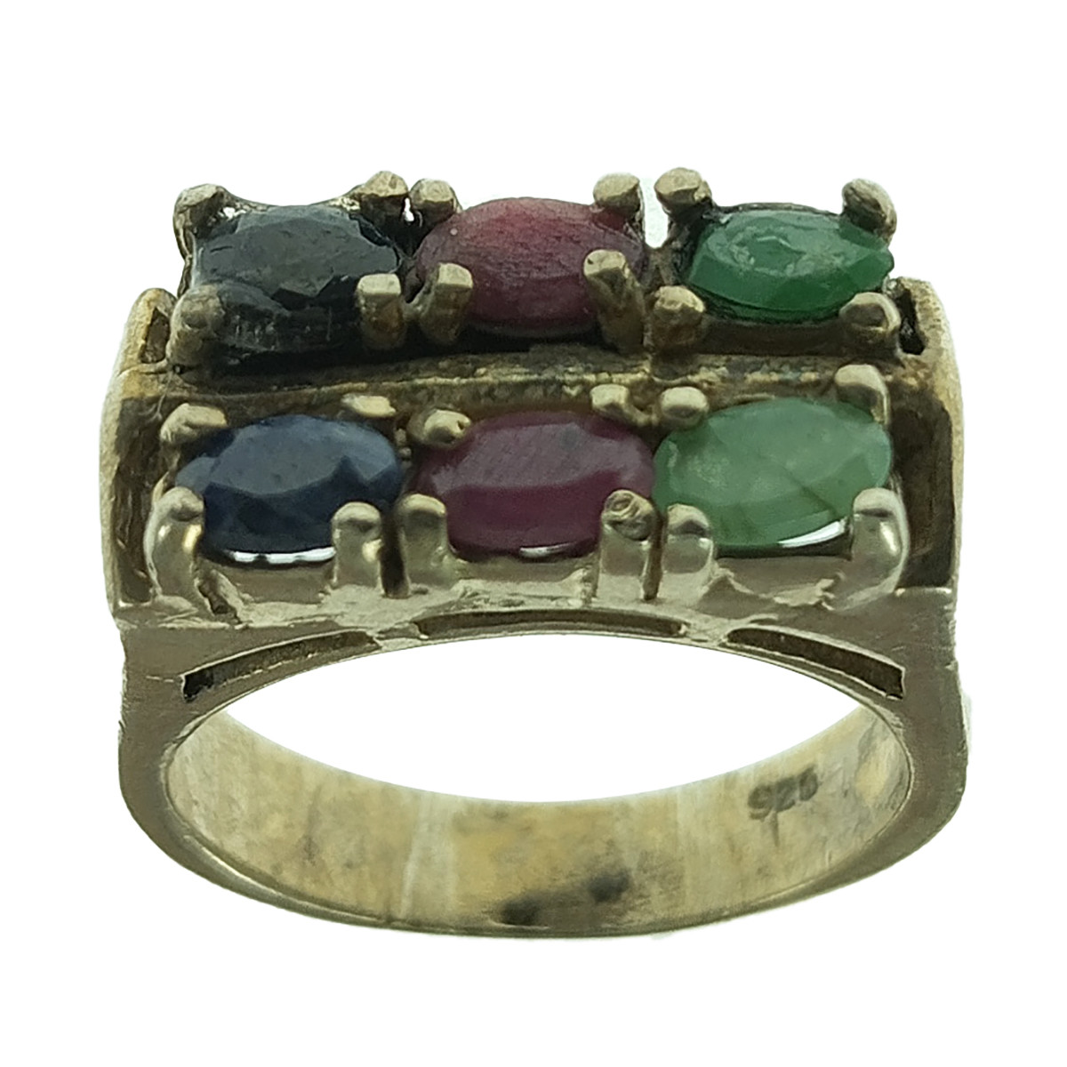 انگشتر نقره زنانه سلین کالا مدل سیاه قلم چندجواهر کد 149 انگشتر نقره زنانه سلین کالا مدل سیاه قلم چندجواهر کد 149