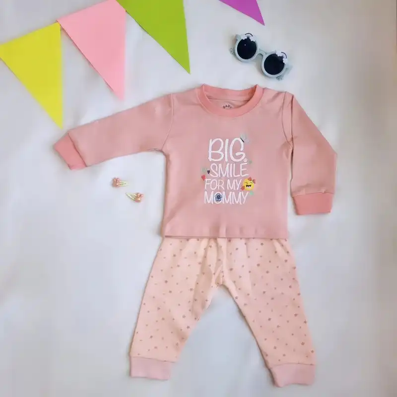 ست تی شرت و شلوار نوزادی مدل پروانه