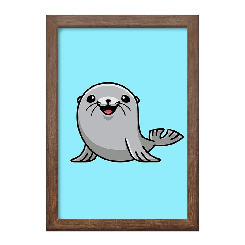 تابلو خندالو طرح حیوانات آبزی شیر دریایی کد 28157