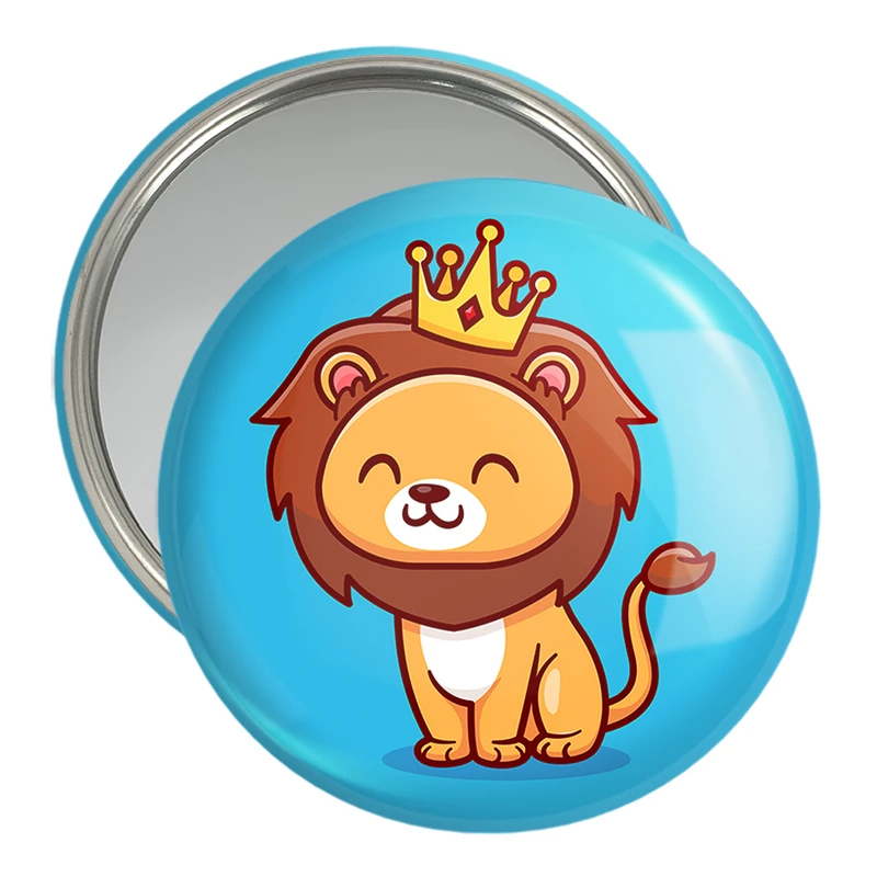 آینه جیبی خندالو مدل حیوانات بامزه شیر کد 25402