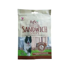 غذای تشویقی سگ رفلکس مدل  Duck and Cod Sandwich Strips وزن 80 گرم