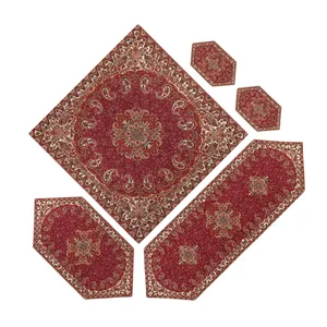 ست ۵ تکه رومیزی ترمه مدل نسترن کد afr-1007