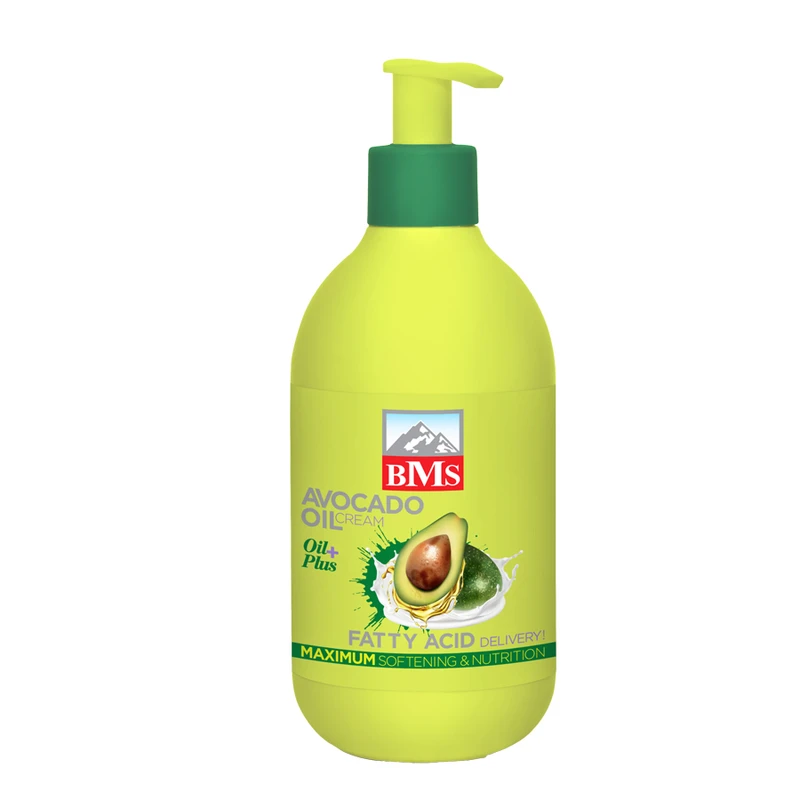 کرم مرطوب کننده دست و صورت بی ام اس مدل AVOCADO OIL مناسب انواع پوست حجم 300 میلی لیتر