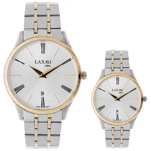 ست ساعت مچی عقربه ای زنانه و مردانه لاکسمی مدل 1-8529G-8529L