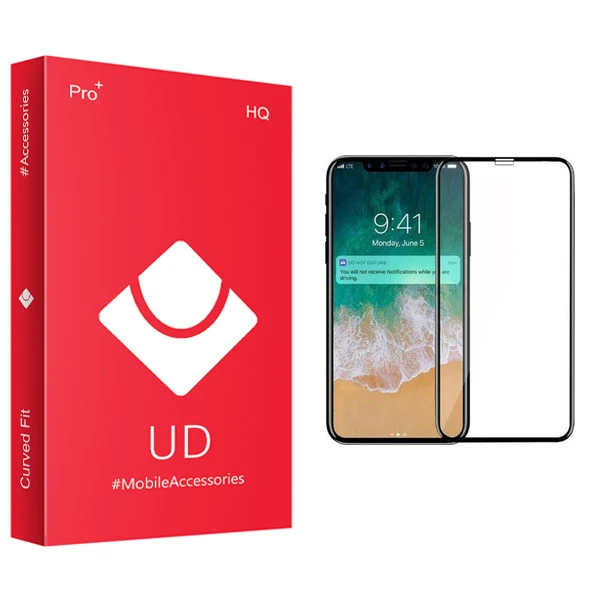 محافظ صفحه نمایش شیشه ای یو دی مدل +PRO مناسب برای گوشی موبایل اپل  IPHONE X / 10
