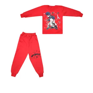 ست سویشرت و شلوار دخترانه مدل دختر کفشدوزکی