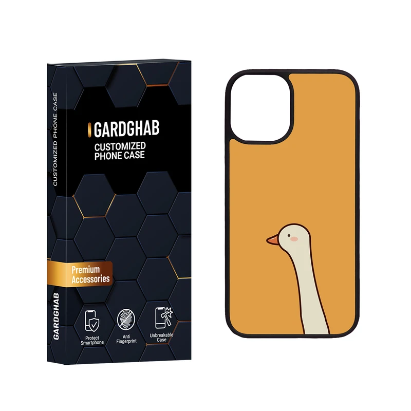 کاور گارد قاب مدل دور ژله ای پشت گلس فانتزی مناسب برای گوشی موبایل اپل iPhone 12 Mini