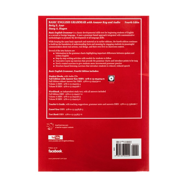 قیمت و خرید کتاب Basic English Grammar Fourth Edition اثر Betty S. Azar ...