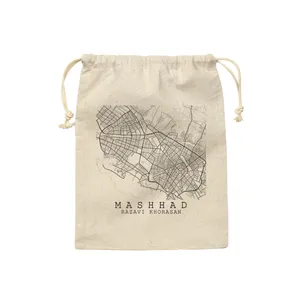 کیسه نان و سبزی ترمه طراحان ایده مدل نقشه شهر مشهد کد map0514 - S سایز 19x19 سانتی متر