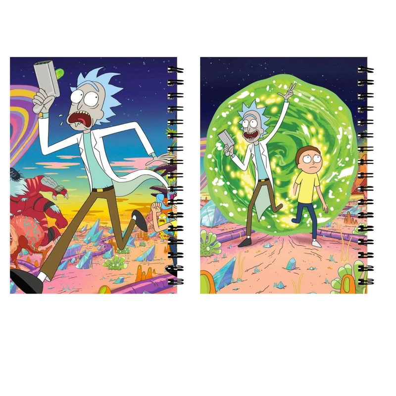 دفتر مشق 60 برگ طرح ریکی و مرتی کد 181 بسته 2 عددی