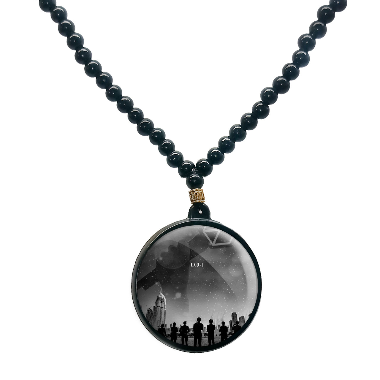 گردنبند پرمانه طرح exo کد pmd.14126 مدل دو طرفه