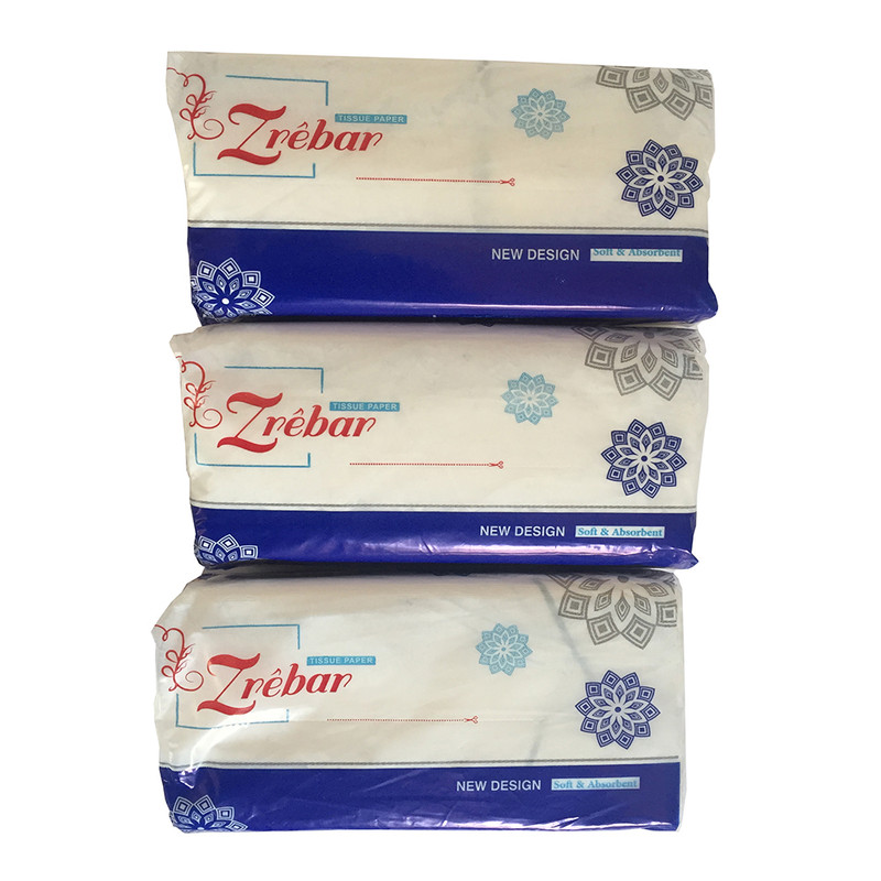دستمال کاغذی ۳۰۰ برگی زریبار کدza_3 مجموعه سه عددی