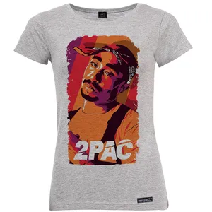 تی شرت آستین کوتاه زنانه 27 مدل Orange 2Pac کد MH1261