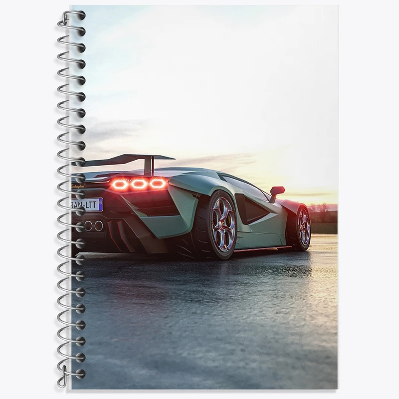 دفتر زبان 50 برگ خندالو مدل سه خط طرح ماشین اسپرت کد F1005