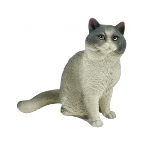 فیگور مدل گربه بریتیش طرح British shorthair کد CA954-1 ارتفاع 7.2 سانتی‌متر