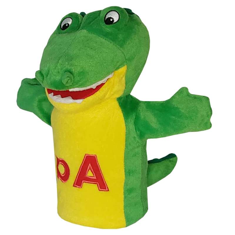 عروسک نمایشی طرح کروکودیل مدل Learning Alphabet کد 767 ارتفاع 27 سانتی‌متر