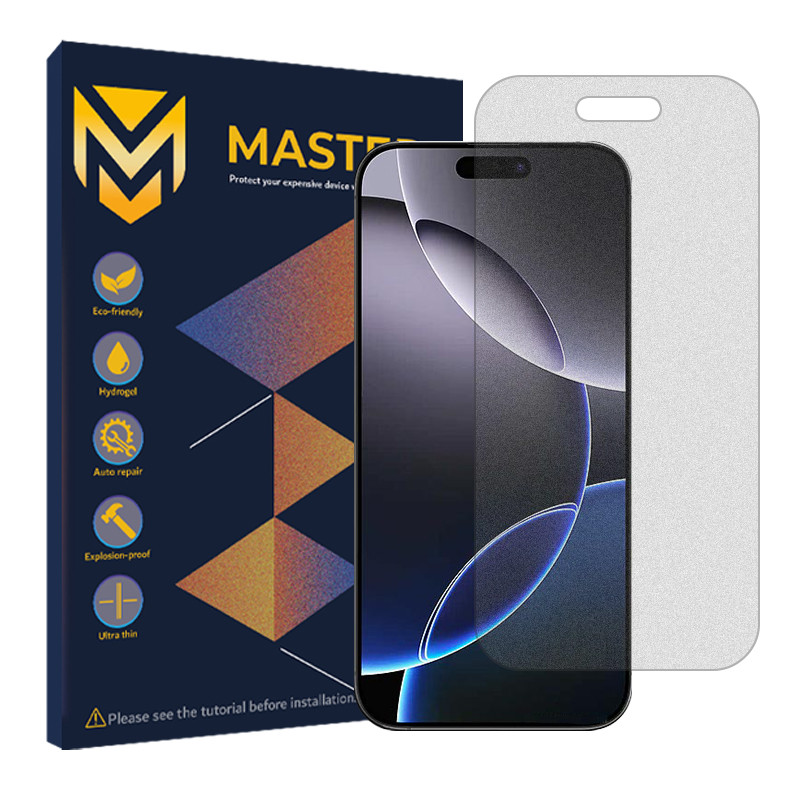 محافظ صفحه نمایش مات مستر مدل Resistant مناسب برای گوشی موبایل اپل iPhone 16 Pro Max