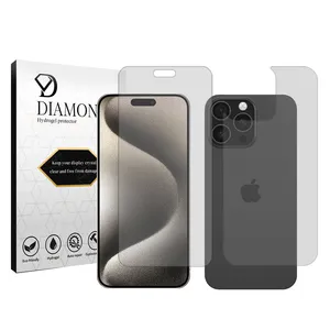 Diamond Tough model transparent screen protector suitable for Apple iPhone 15 Pro Max mobile phone along with the back protector