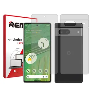 Remax HyGEL model transparent screen protector suitable for Google Pixel 7 mobile phone along with the phone back protector
