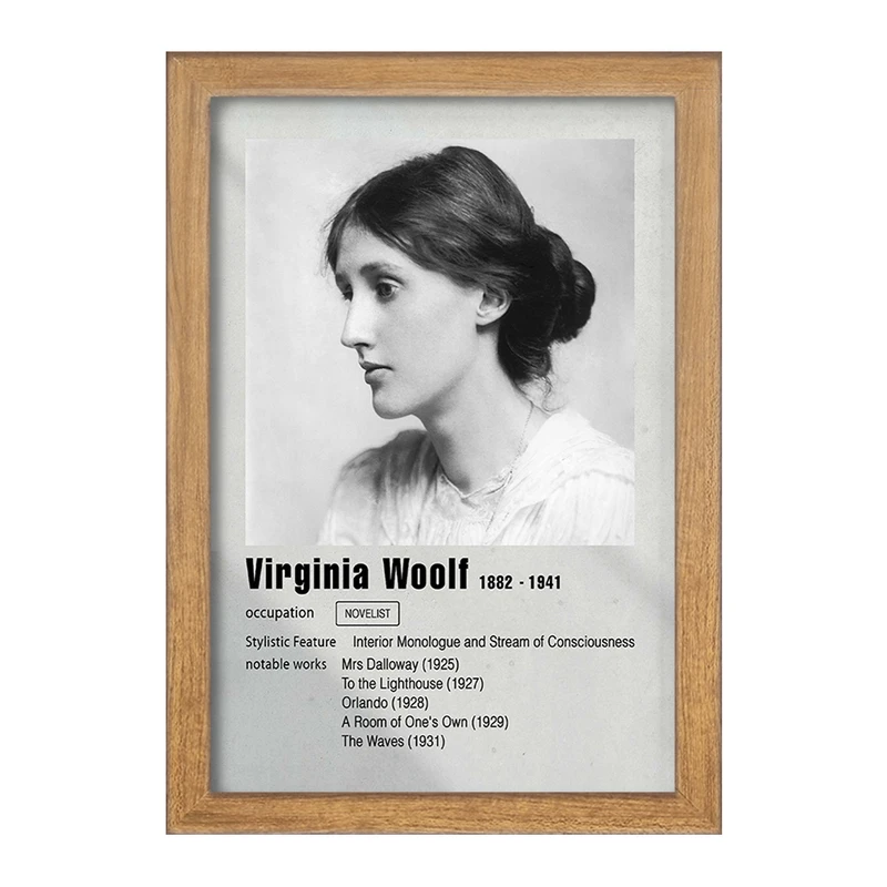 تابلو خندالو مدل ویرجینیا وولف (Virginia Woolf) کد F11923