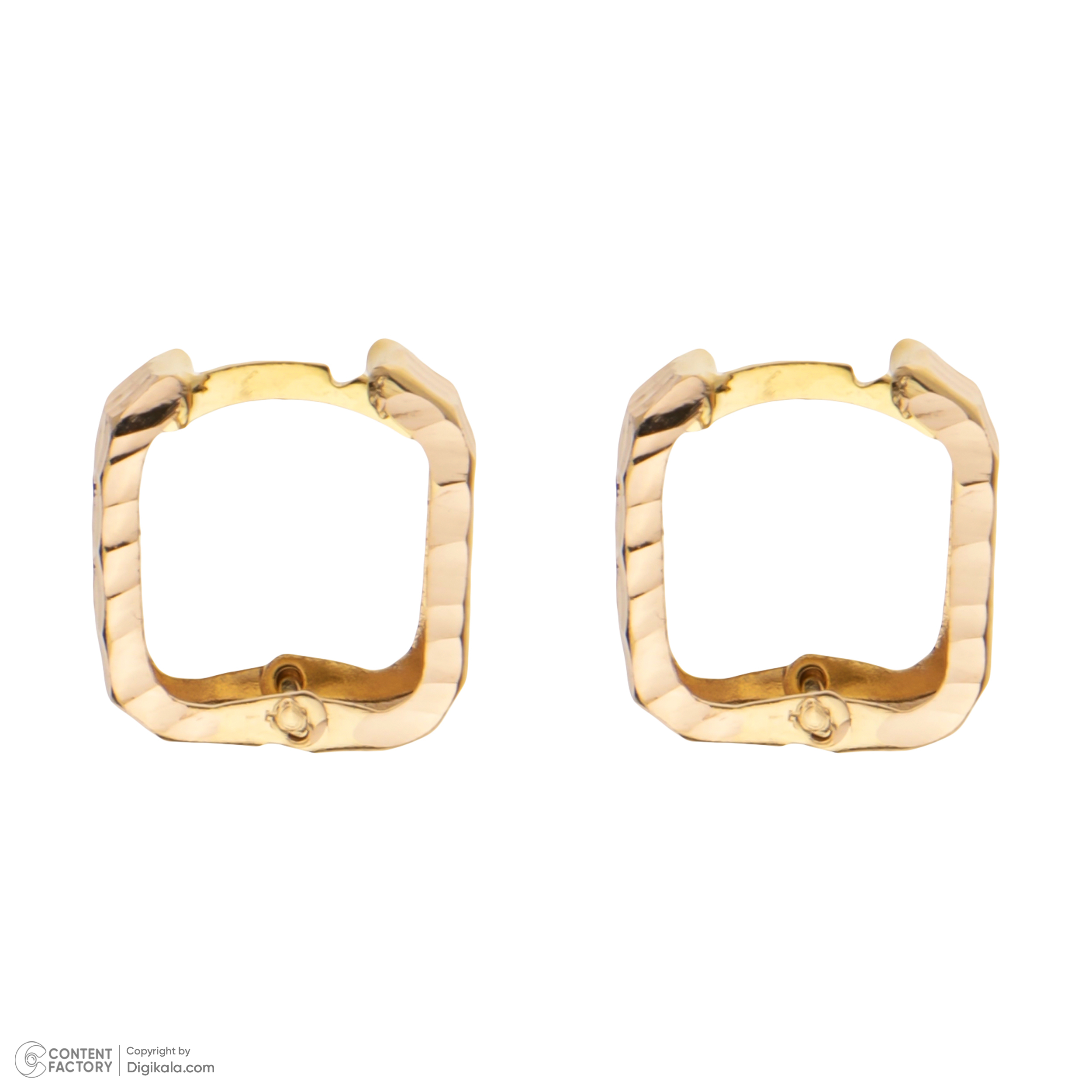 گوشواره حلقه‌ای طلا 18 عیار زنانه گلدم مدل E-3070026