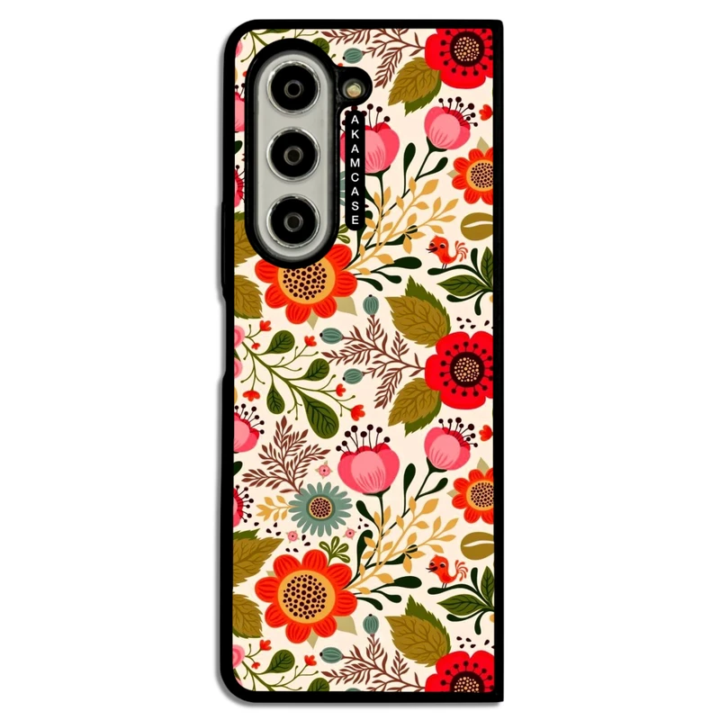 کاور آکام مدل AMC-WSGZFOLD5-FLOWERS4 مناسب برای گوشی موبایل سامسونگ Galaxy Z Fold 5