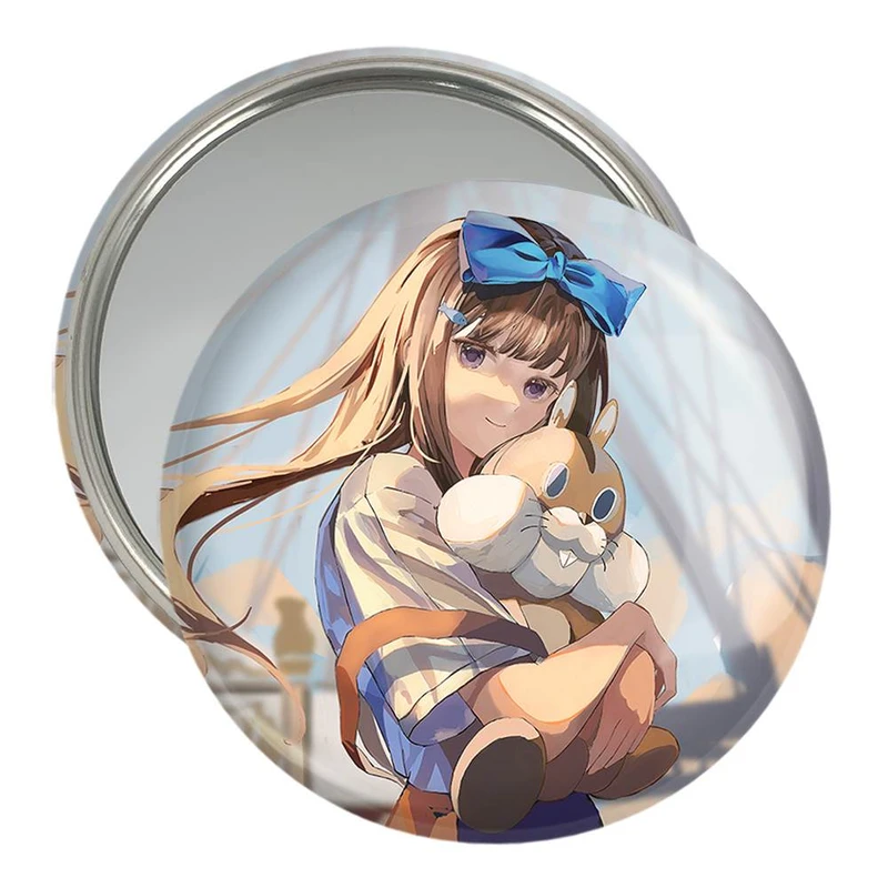 آینه جیبی خندالو مدل تاکینا انیمه Lycoris Recoil  کد 22973