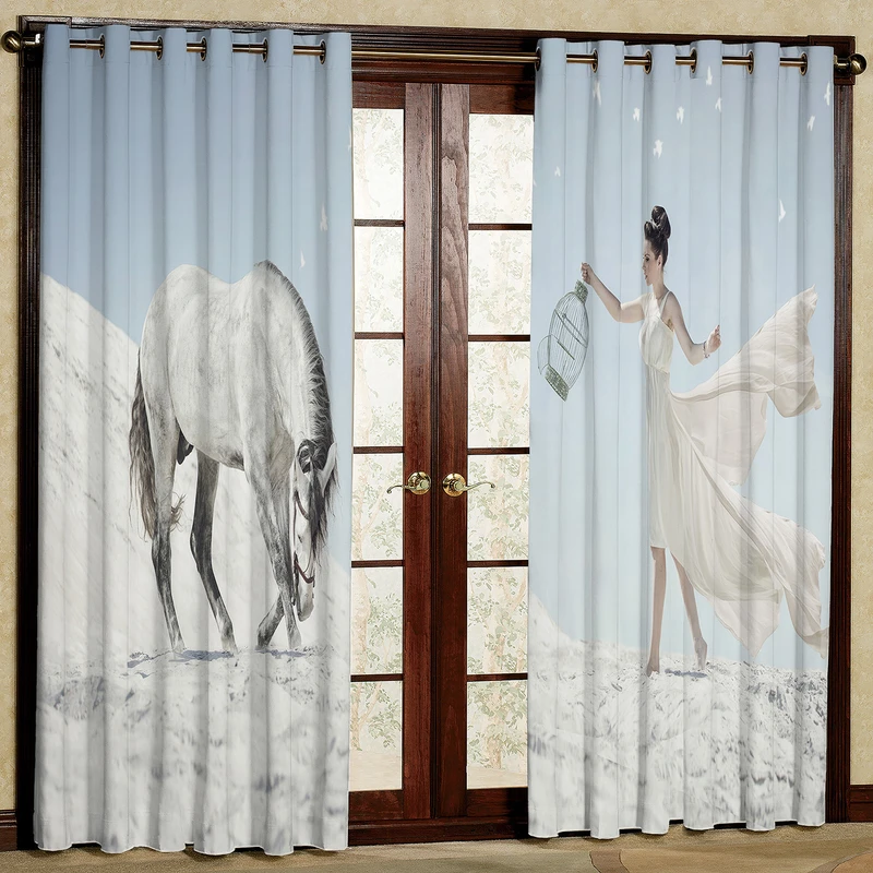  پرده مدل دختر مخمل پانچی کد 787 سایز 140x280 سانتی متر