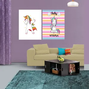 تابلو شاسی کودک طرح یونیکورن مجموعه 2 عددی