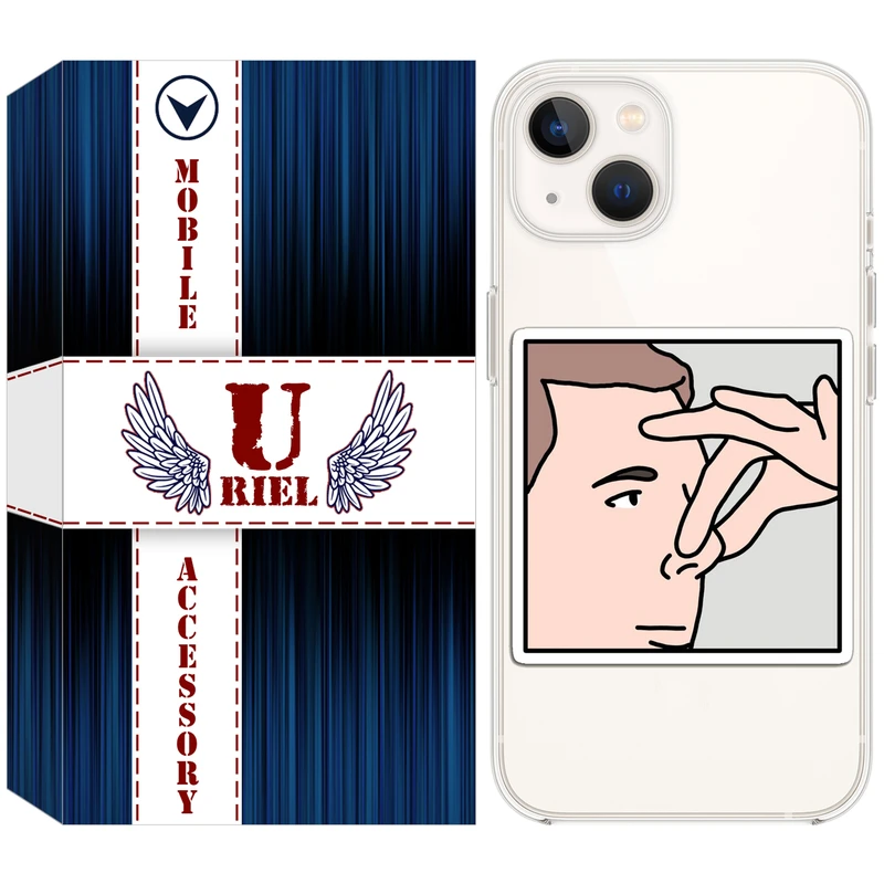 کاور یوریل مدل Clear کد 87 طرح دماغ مناسب برای گوشی موبایل اپل iPhone 13 mini