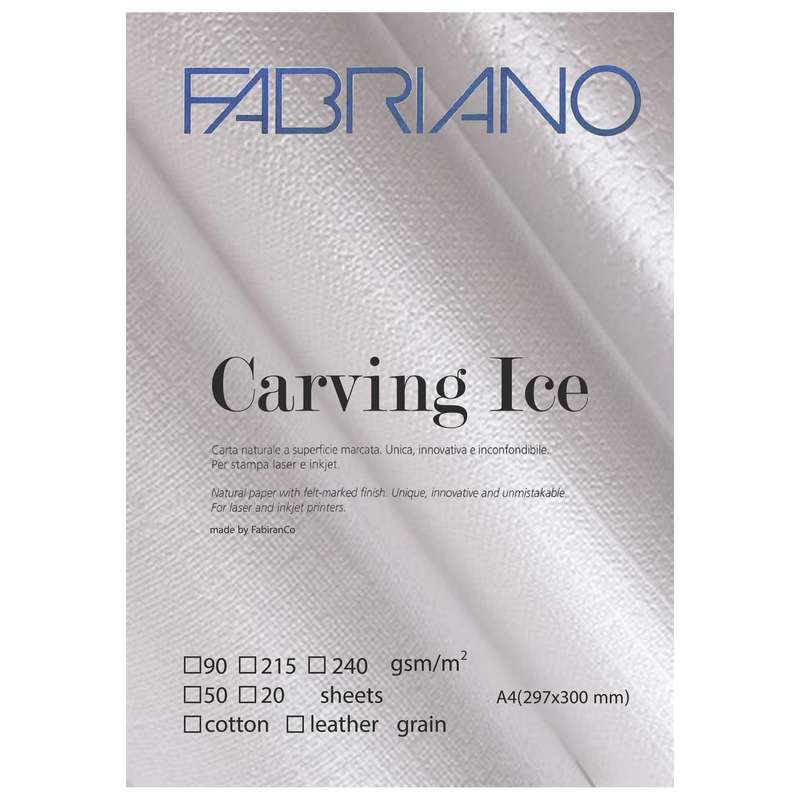 کاغذ فابریانو مدل کاروینگ آیس کد چرم سایز A4 بسته 50 عددی