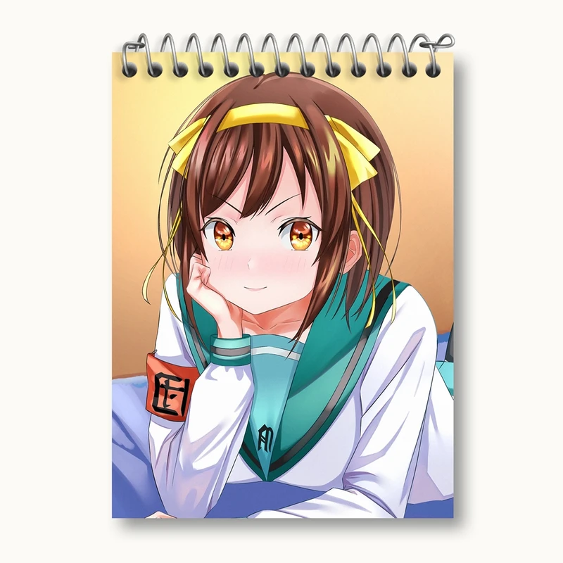 دفتر یادداشت 50 برگ خندالو مدل هاروهی انیمه ناپدید شدن هارومی سوزومیا The Disappearance of Haruhi Suzumiya کد 23145