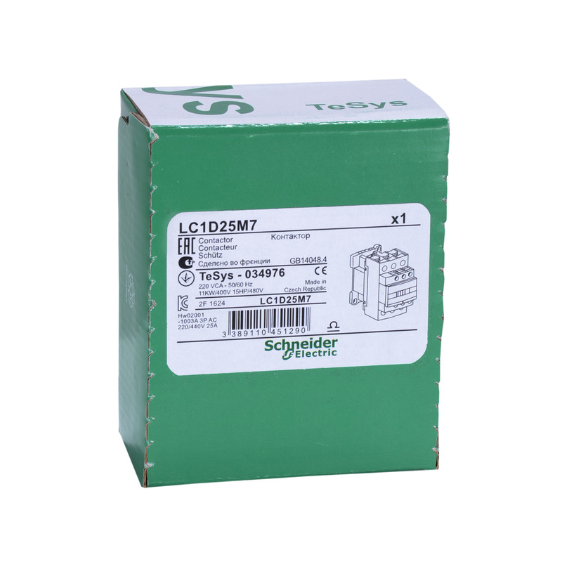 کنتاکتور 25 آمپر اشنایدر الکتریک مدل LC1D25M7