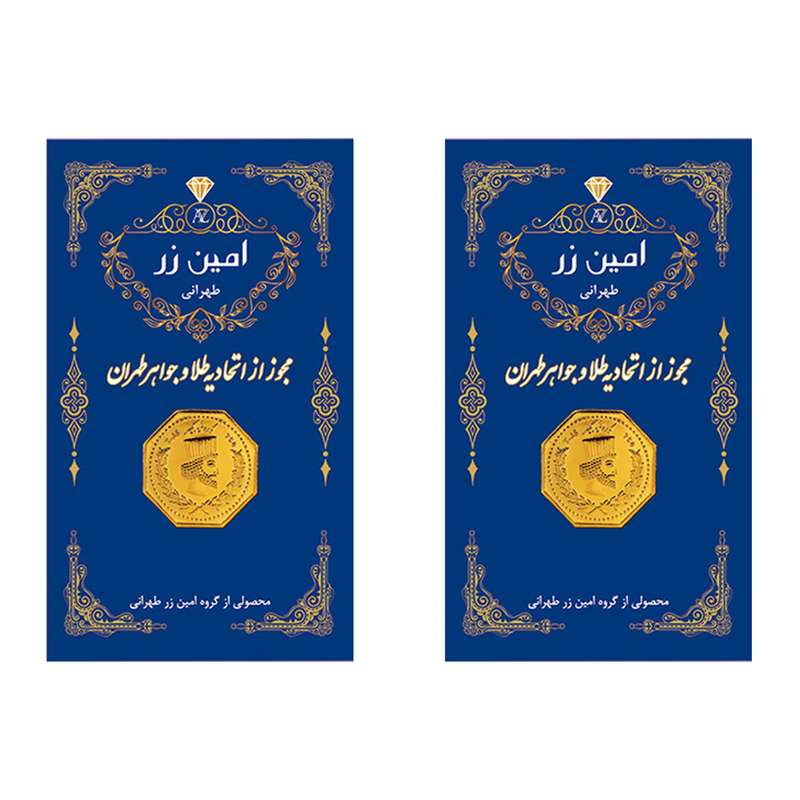 سکه گرمی طلا 18 عیار پارسیان امین زر مدل 004 بسته 2 عددی