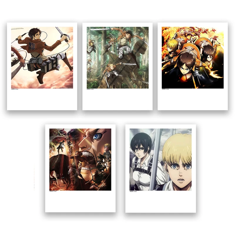 آویز تزیینی عرش مدل انیمه اتک آن تایتان Attack on Titan کد Asa004 مجموعه 5عددی
