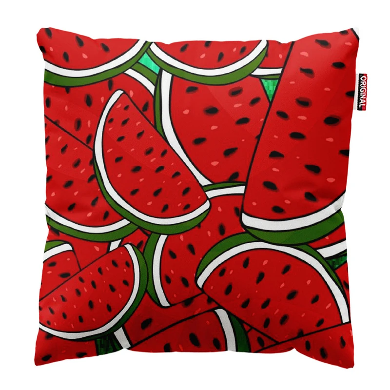 کوسن پاد آفرین طرح یلدا و هندونه کد 3745 سایز 30*30 سانتی متر