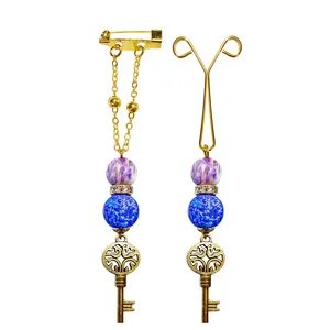 ست گیره روسری و سنجاق سینه زنانه مدل کلید