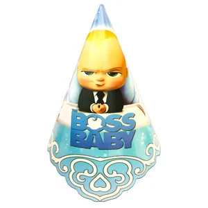 کلاه تولد مستر تم طرح بچه رئیس پلاس بسته 10 عددی