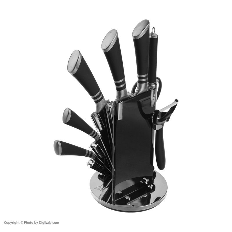 سرویس چاقو آشپزخانه 9 پارچه سوپر لایف کد 002